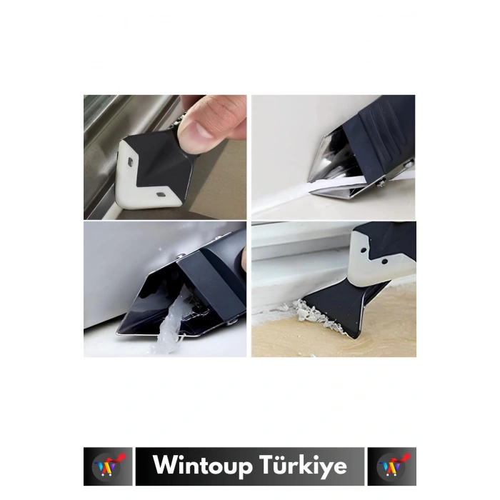 Premium Yüksek Kaliteli Kompakt 3in1 5 Silikon Başlıklı Fayans Derz Silikon Kazıyıcı Uygulayıcı