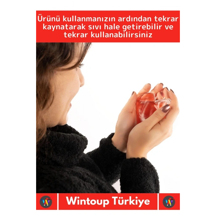 Özel Üretim Kalp Şeklinde El Isıtıcısı Kamp Gündelik Kullanım Sihirli Jel Isıtıcı Cep Sobası 2 Adet