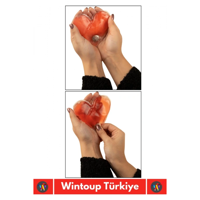 Özel Üretim Kalp Şeklinde El Isıtıcısı Kamp Gündelik Kullanım Sihirli Jel Isıtıcı Cep Sobası 3 Adet