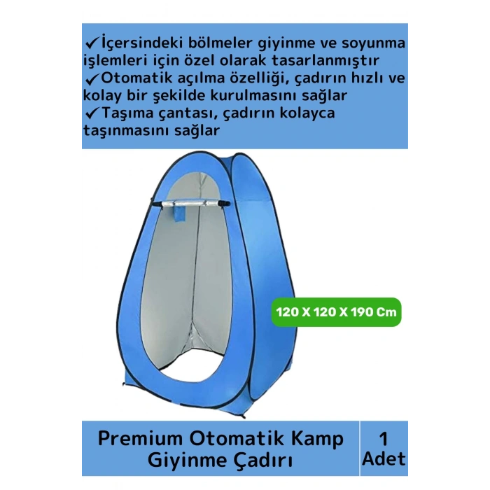 Premium Yüksek Kaliteli Özel Bölmeli Taşıma Çantalı Portable Otomatik Kurulum Kamp Balıkçı Çadırı