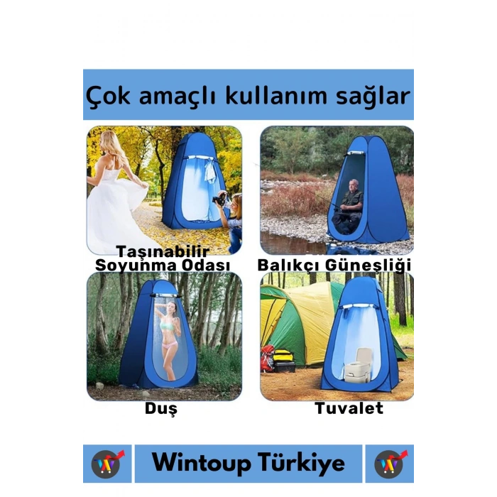 Premium Yüksek Kaliteli Özel Bölmeli Taşıma Çantalı Portable Otomatik Kurulum Kamp Balıkçı Çadırı