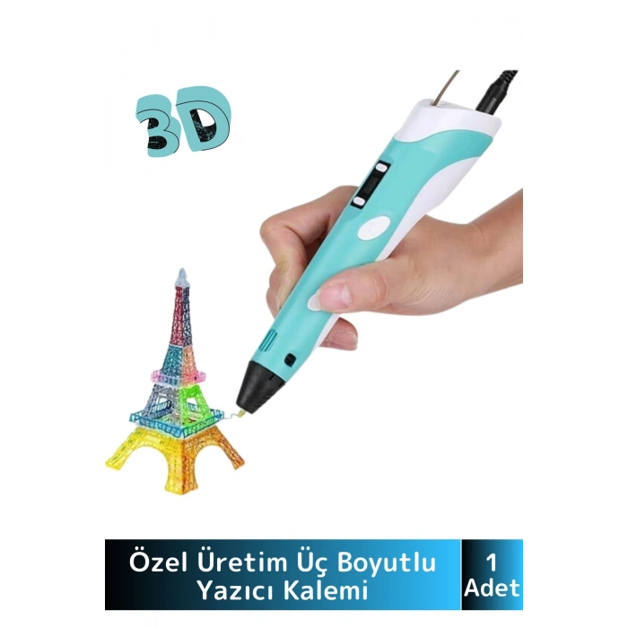Özel Üretim Çevre Dostu Bükülebilir ABS Plastik 3D Renkli Üç Boyutlu Çocuk Çizim Yazıcı Kalemi
