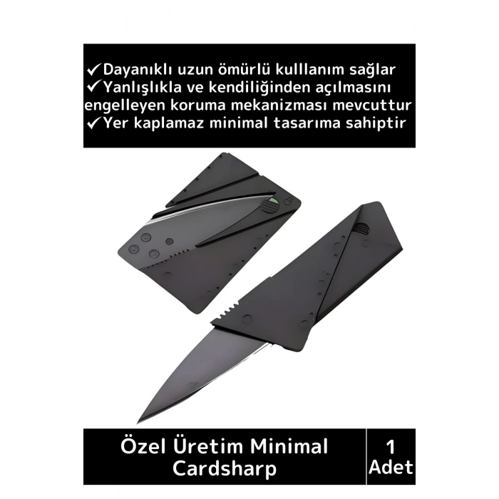 Özel Üretim Uzun Ömürlü Kredi Kartı Tasarım Kamp Cüzdan Çanta Emniyetli Bıçak