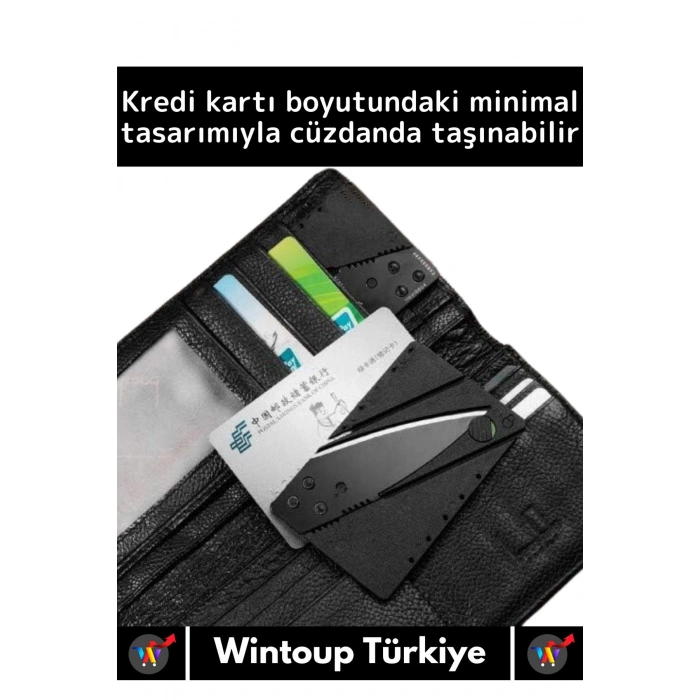 Özel Üretim Uzun Ömürlü Kredi Kartı Tasarım Kamp Cüzdan Çanta Emniyetli Bıçak