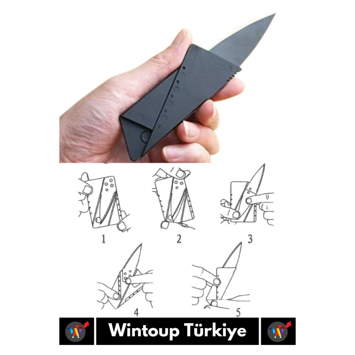 Özel Üretim Uzun Ömürlü Kredi Kartı Tasarım Kamp Cüzdan Çanta Emniyetli Bıçak