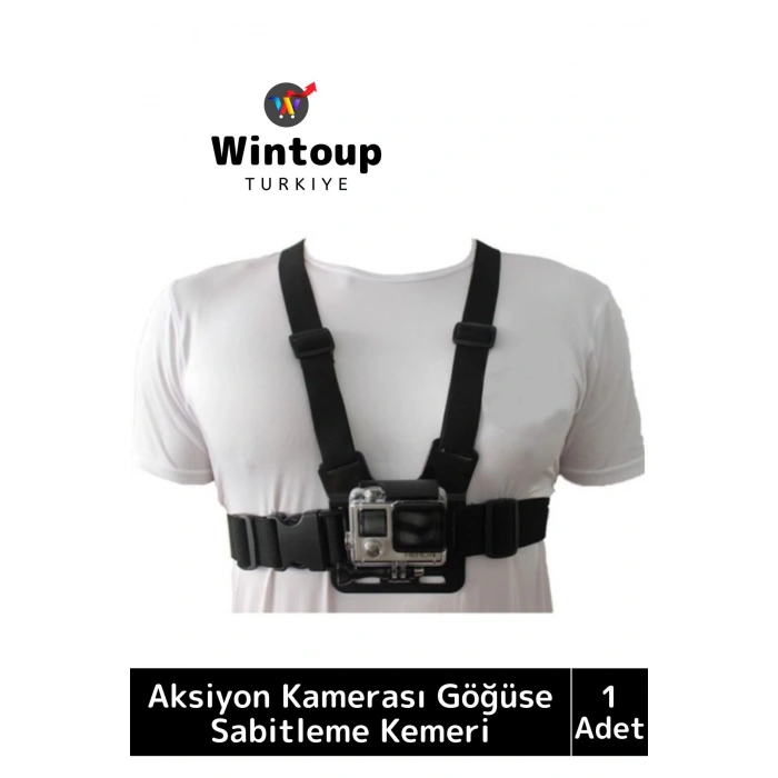 Premium Ayarlanabilir Spor Bisiklet Koşu Tırmanış Outdoor Aksiyon Kamerası Göğüse Sabitleme Kemeri