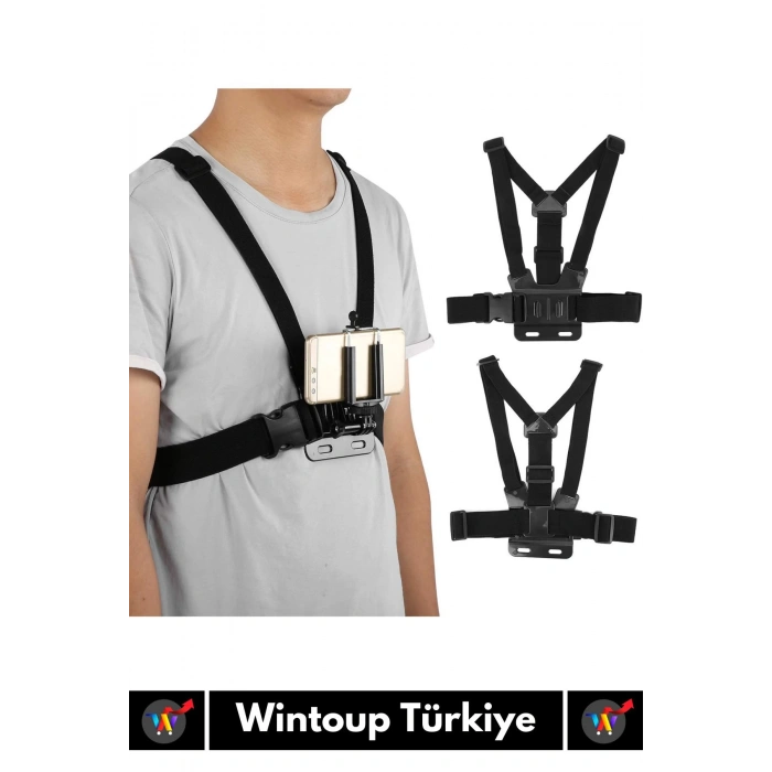 Premium Ayarlanabilir Spor Bisiklet Koşu Tırmanış Outdoor Aksiyon Kamerası Göğüse Sabitleme Kemeri