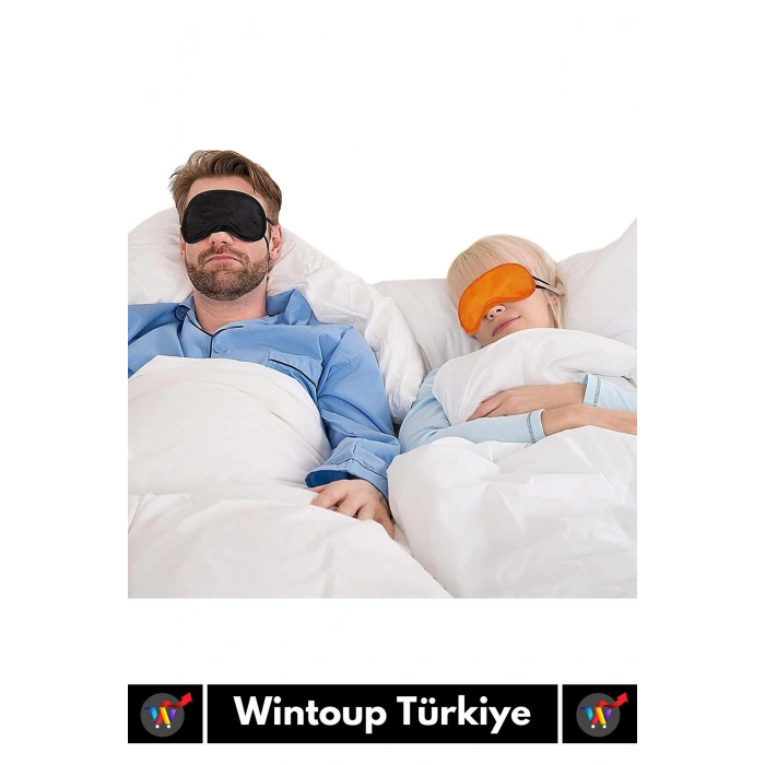 Özel Üretim Elastik Unisex Işık Önleyici Kamp Ev Yurt Uyku Maskesi Uyku Göz Bandı 2 Adet