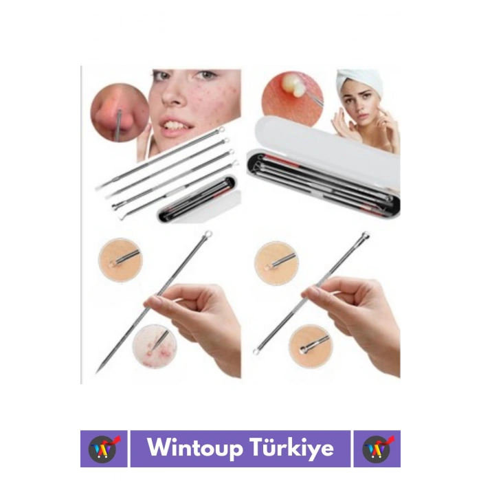 Özel Üretim Dayanıklı Tüm Ciltler İçin Uygun Yüz Bakım Akne Sivilce Siyah Nokta Temizleyici 4lü Set