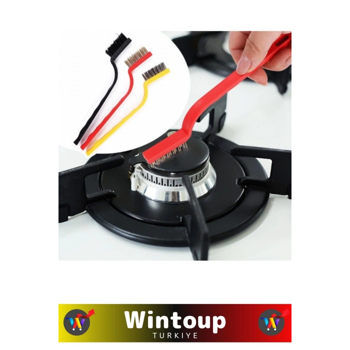 Özel Üretim Yüksek Kaliteli Mutfak Banyo Ocak Detaylı Temizlik 3lü Sert Tel Fırça Temizlik Seti