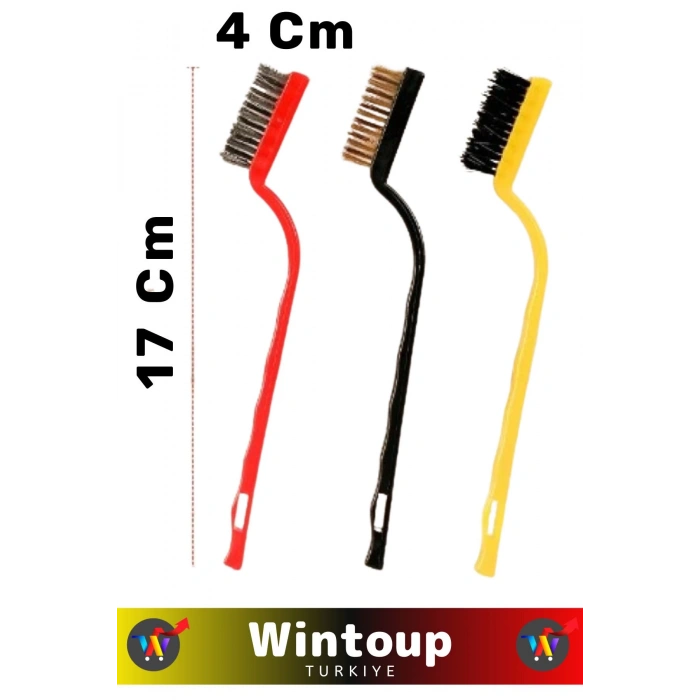 Özel Üretim Yüksek Kaliteli Mutfak Banyo Ocak Detaylı Temizlik 3lü Sert Tel Fırça Temizlik Seti