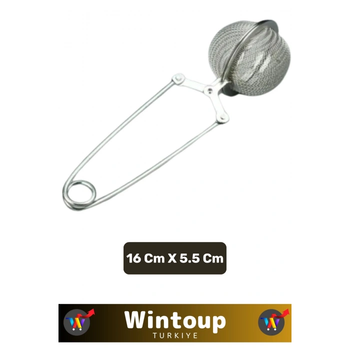 Premium Yüksek Kaliteli Ergonomik Çelik İnce Delikli Geniş Kulplu Bitki Çayı Demleme Süzgeci