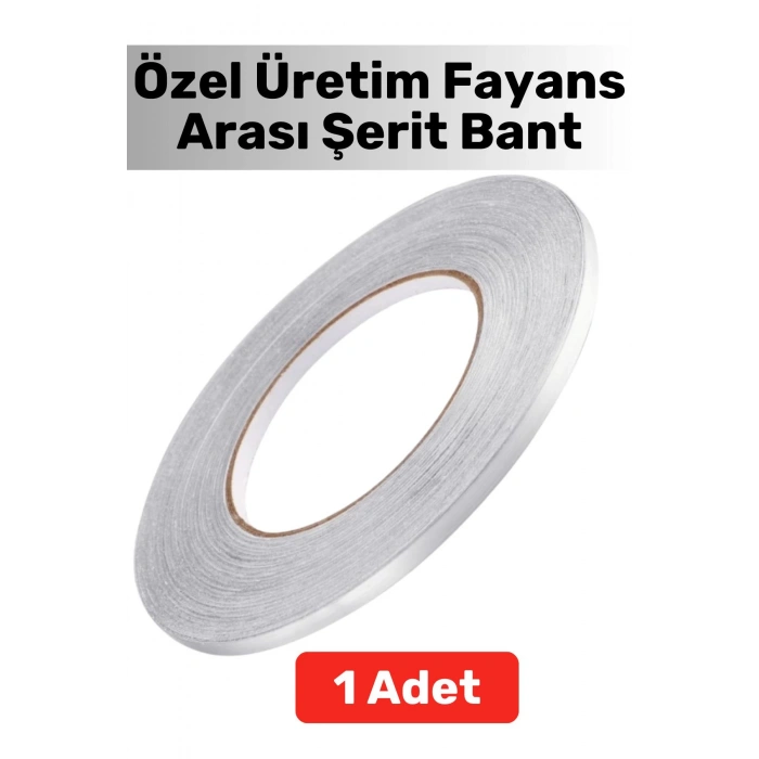 Yüksek Kaliteli Kendinden Yapışkanlı Duvar Karo Zemin 5 Mt X 0.5 Cm Gri Fayans Arası Şerit Bant 1 Ad
