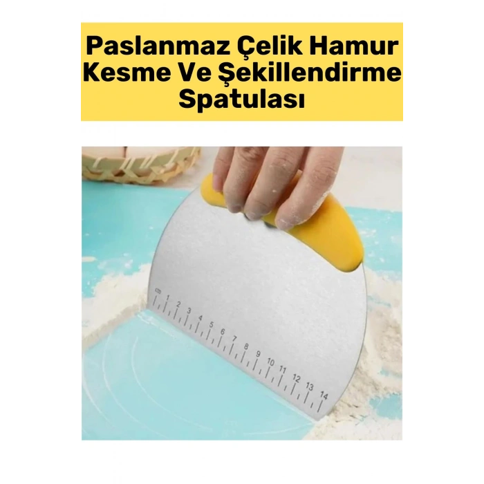 Premium Yüksek Kaliteli Paslanmaz Çelik Ölçü Çizelgeli Hamur Kesme Şekillendirme Spatulası