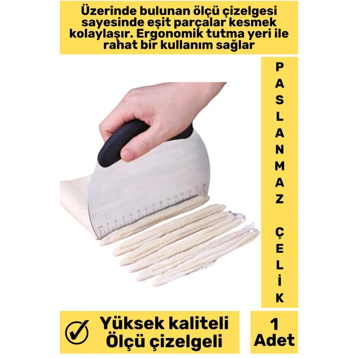 Premium Yüksek Kaliteli Paslanmaz Çelik Ölçü Çizelgeli Hamur Kesme Şekillendirme Spatulası
