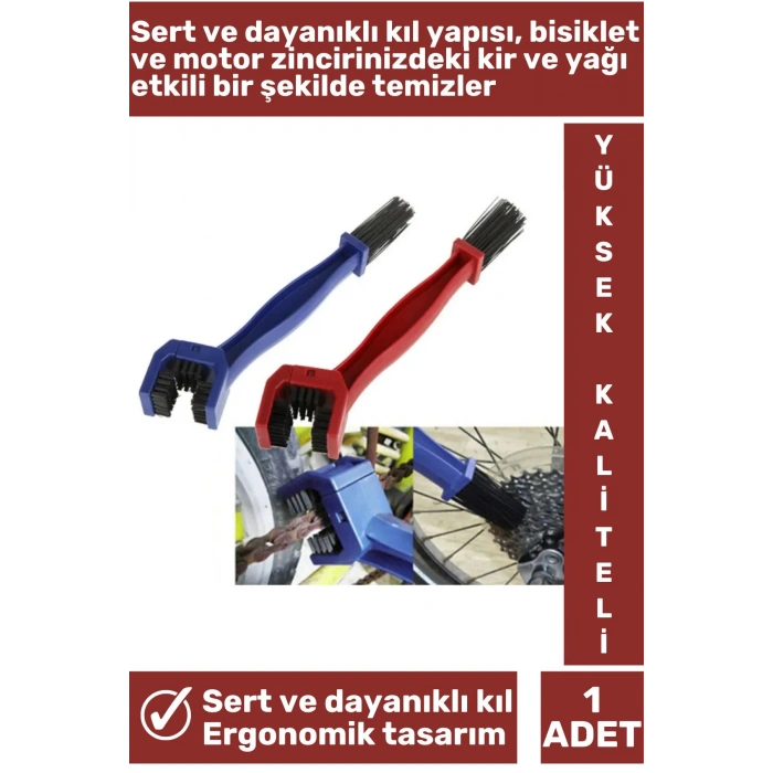 Özel Seri Yüksek Kaliteli Ergonomik Sert Dayanıklı Kıl Bisiklet Motosiklet Zinciri Temizleme Fırçası