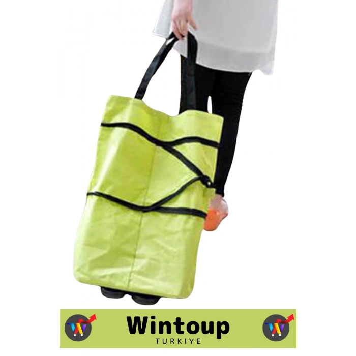 Premium Seri Yüksek Kaliteli Kompakt Katlanabilir Omuz Çantası Tasarımlı Su Geçirmez Pazar Arabası