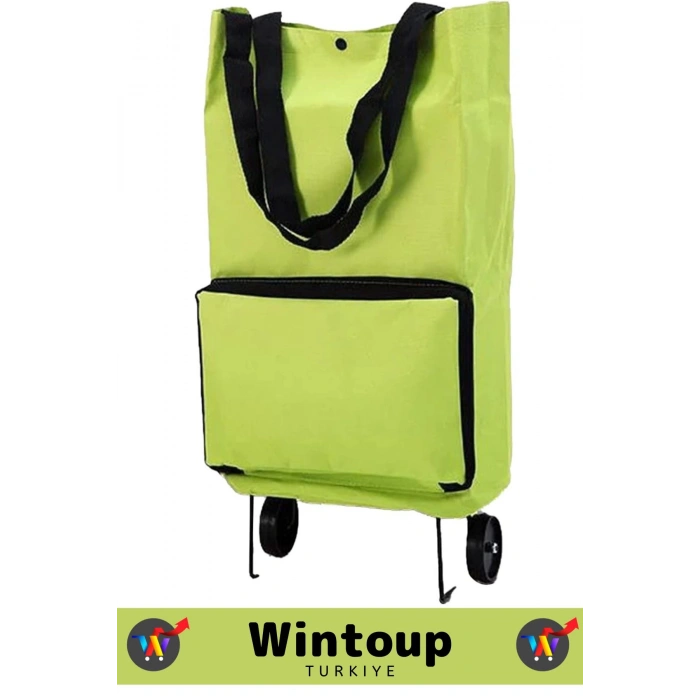 Premium Seri Yüksek Kaliteli Kompakt Katlanabilir Omuz Çantası Tasarımlı Su Geçirmez Pazar Arabası
