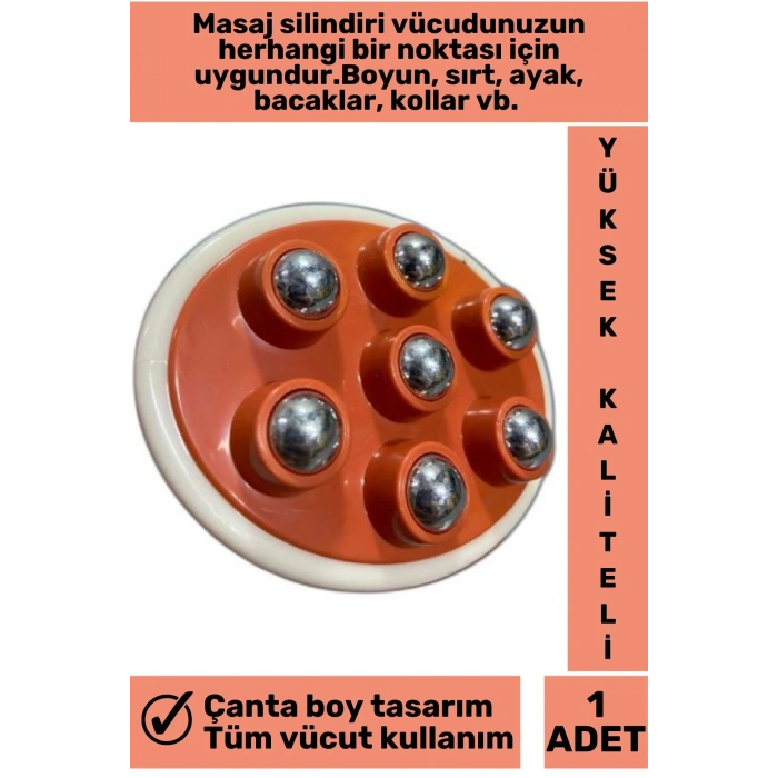 Premium Yüksek Kaliteli Kompakt Tüm Vücut Kullanımına Uygun Bilyeli Silindir Masaj Aleti