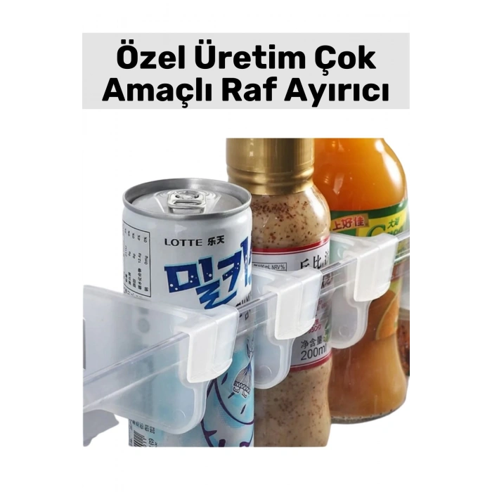 Yüksek Kaliteli Kompakt Dayanıklı Plastik Buzdolabı Kilim Dolap İçi Çok Amaçlı Raf Ayırıcı 10 Adet