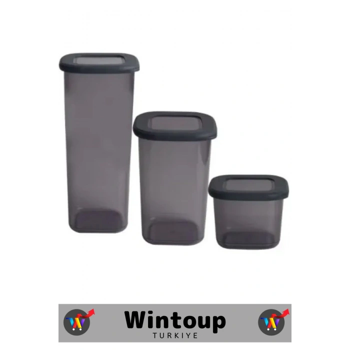 Özel Üretim Sağlıklı Dayanıklı Malzeme Tat Koku Geçirmez Esnek 3 Boy Gıda Erzak Saklama Kabı Seti