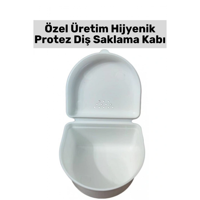 Yüksek Kaliteli Koku Bakteri Oluşumu Önleyici Delikli Kapak Hijyenik Protez Diş Saklama Kabı 5 Adet
