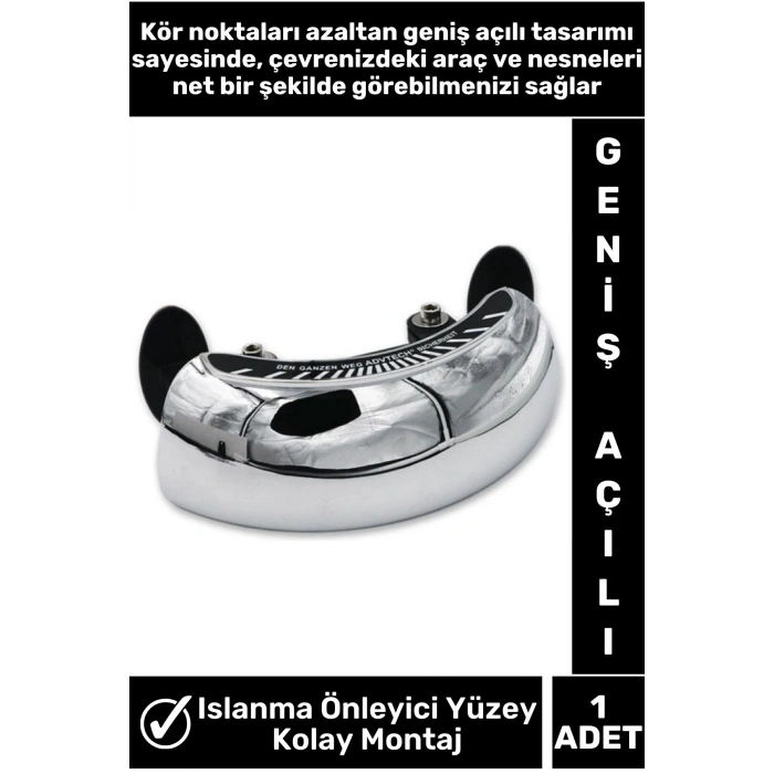 Özel Yüksek Kaliteli Kolay Montaj Parlama Islanmaya Dayanıklı Geniş Açı Kör Nokta Motosiklet Aynası