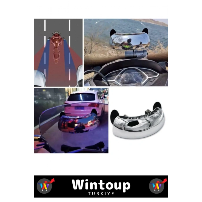 Özel Yüksek Kaliteli Kolay Montaj Parlama Islanmaya Dayanıklı Geniş Açı Kör Nokta Motosiklet Aynası