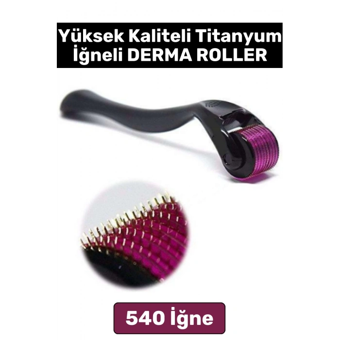 Yüksek Kaliteli 0.5 Mm 540 Titanyum İğneli Cilt Yenileyici Pürüzsüz Cilt Bakım Aleti Derma Roller