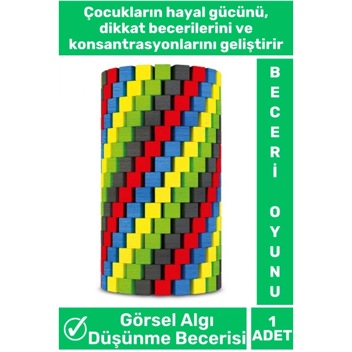 Özel Seri El Göz Koordinasyon Beceri Görsel Zeka Geliştirici Eğlenceli AHŞAP BİRİM KÜPLERİ 100 PARÇA