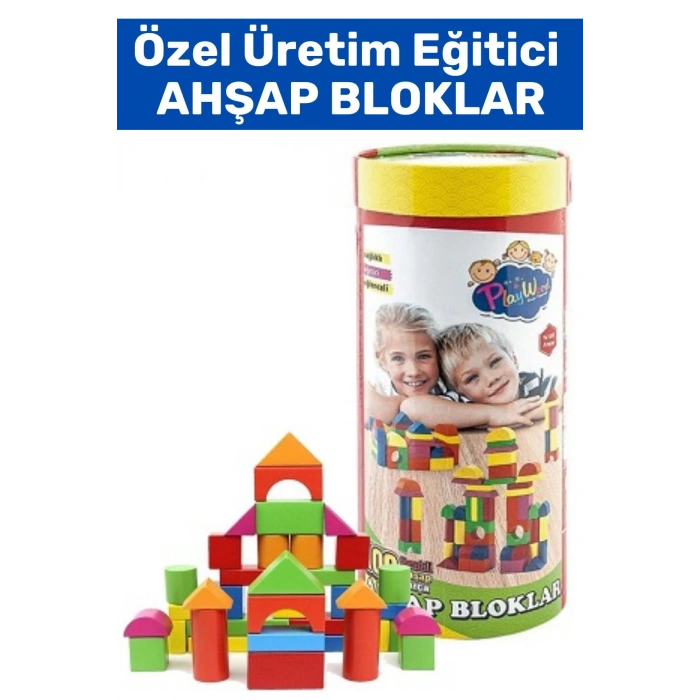 Özel Seri El Göz Koordinasyon Geliştirici Geometrik Şekil Öğretici Eğlenceli AHŞAP BLOKLAR 100 PARÇA