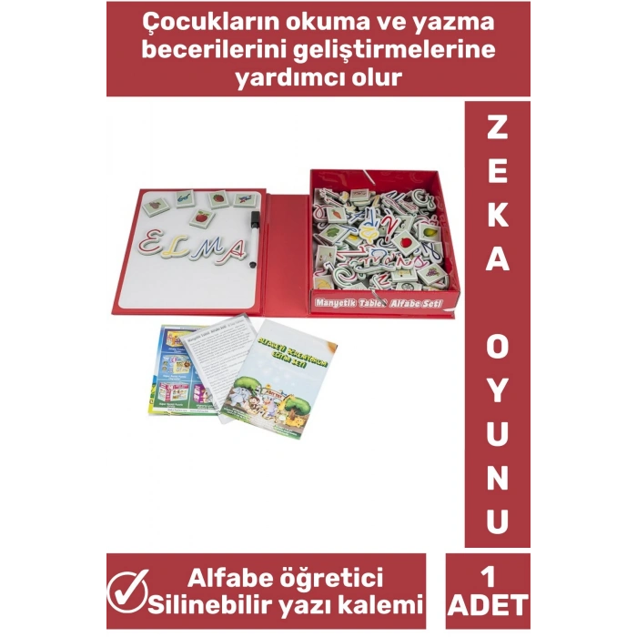 Özel Seri Eğitici Alfabe Dil Bilgisi Geliştirici Silinebilir Yazı Kalemli MANYETİK TABLET ALFABE