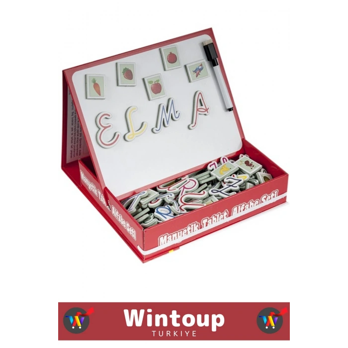 Özel Seri Eğitici Alfabe Dil Bilgisi Geliştirici Silinebilir Yazı Kalemli MANYETİK TABLET ALFABE