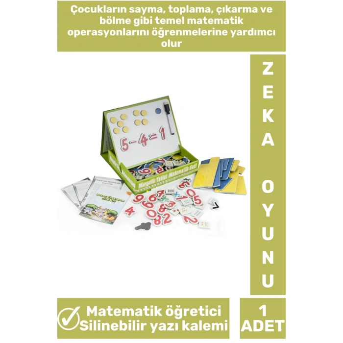 Özel Seri Öğretici Matematik Rakam Sayı Öğretici Silinebilir Yazı Kalemli MANYETİK TABLET MATEMATİK