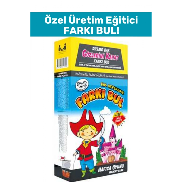 Özel Seri Görsel Algı Zeka Hafıza Geliştirici Eğlenceli Eğitici Grup Takım Oyunu FARKI BUL