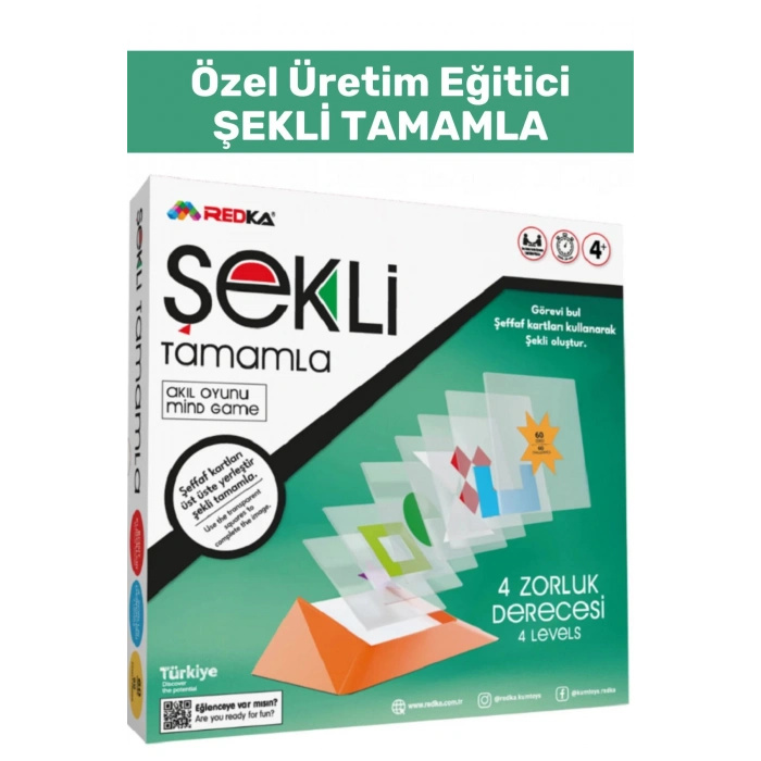 Özel Seri Görsel Algı Odaklanma Problem Çözme Becerisi Geliştirici Eğlenceli ŞEKLİ TAMAMLA Oyunu