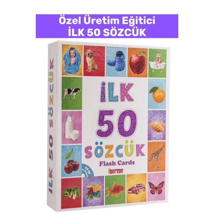 Özel Seri Dil Bilgisi Geliştirici Renk Tanım Hafıza Geliştirici Eğlenceli Eğitici İLK 50 SÖZCÜK