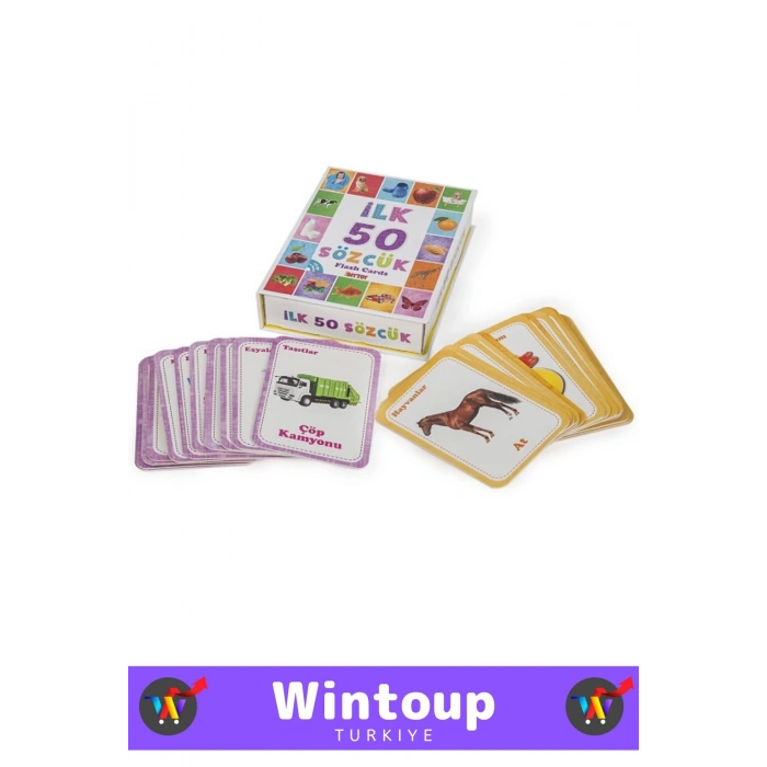 Özel Seri Dil Bilgisi Geliştirici Renk Tanım Hafıza Geliştirici Eğlenceli Eğitici İLK 50 SÖZCÜK
