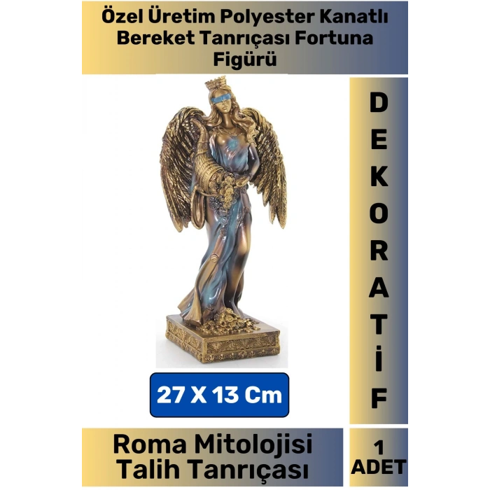 Özel Üretim Polyester Kanatlı Ev Ofis Kullanım Hediyelik Dekoratif Bereket Tanrıçası Fortuna Figürü