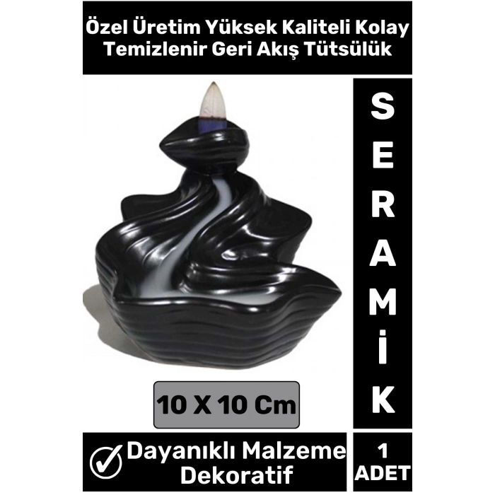 Özel Uzun Ömürlü Yoga Meditasyon Chakra Pozitif Enerji Kolay Temizlenir Seramik Geri Akış Tütsülük