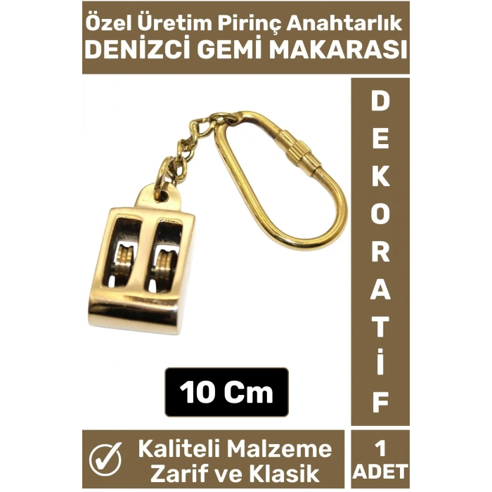 Özel Yüksek Kaliteli Dayanıklı Dekoratif Şık Hediyelik Denizci Model Pirinç GEMİ MAKARASI Anahtarlık