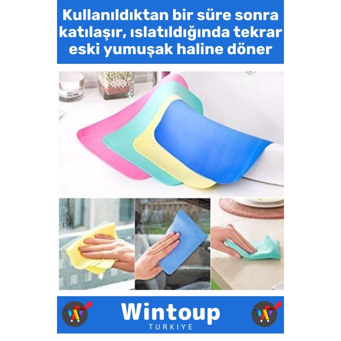 Özel Üretim Yüksek Kaliteli 3 Kat Emici Tüm Yüzeylerde Etkili Mutfak Banyo Islak Sihirli Bez 1 Adet