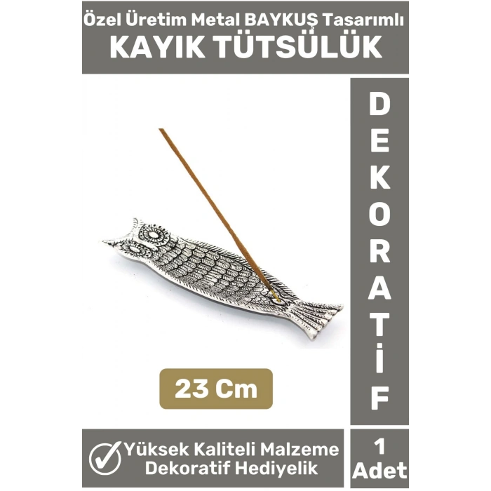 Premium Seri Yüksek Kaliteli Dekoratif Hediyelik Yoga Chakra Meditasyon Metal Kayık Tütsülük