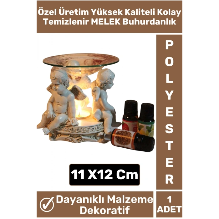 Premium Yüksek Kaliteli Dekoratif Şık Hediyelik Aromaterapi Kolay Temizlenir Polyester Buhurdanlık