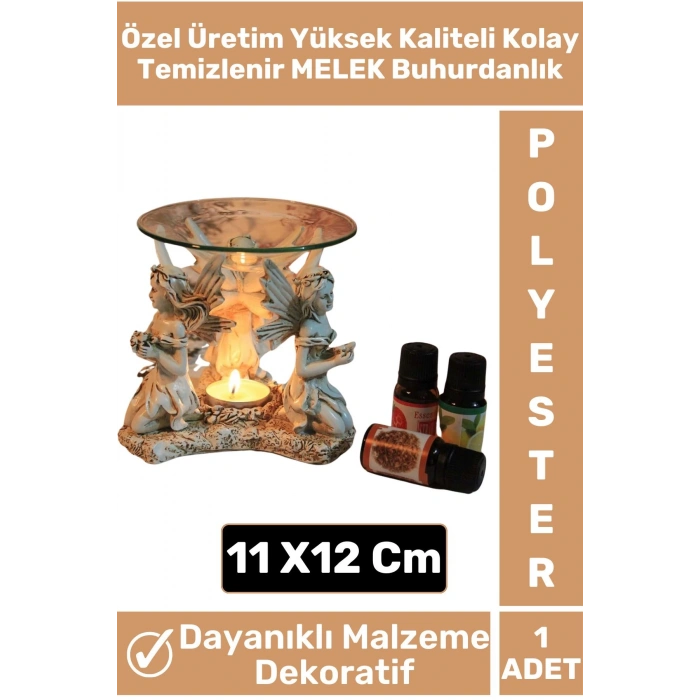 Premium Yüksek Kaliteli Dekoratif Şık Hediyelik Aromaterapi Kolay Temizlenir Polyester Buhurdanlık