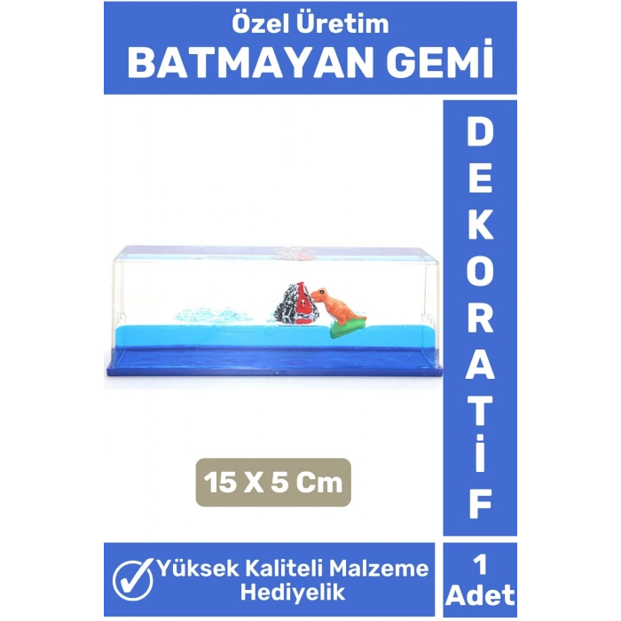 Premium Seri Yüksek Kaliteli Dayanıklı Şık Dekoratif Hediyelik Denizci Tasarım BATMAYAN GEMİ