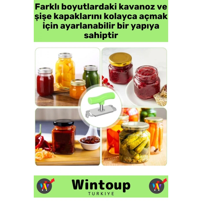 Premium Yüksek Kaliteli Paslanmaz Çelik Ergonomik Saplı Mutfak Kavanoz Pratik Şişe Kapak Açacağı