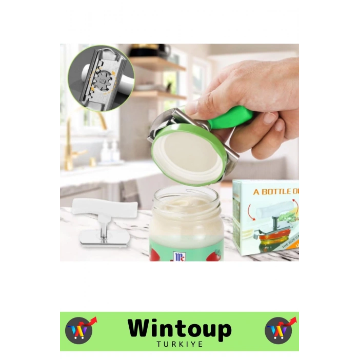 Premium Yüksek Kaliteli Paslanmaz Çelik Ergonomik Saplı Mutfak Kavanoz Pratik Şişe Kapak Açacağı