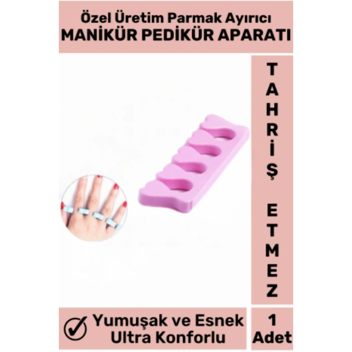 Özel Üretim Ultra Esnek Yumuşak Konforlu Cildi Tahriş Etmeyen Parmak Ayırıcı Manikür Pedikür Aparatı