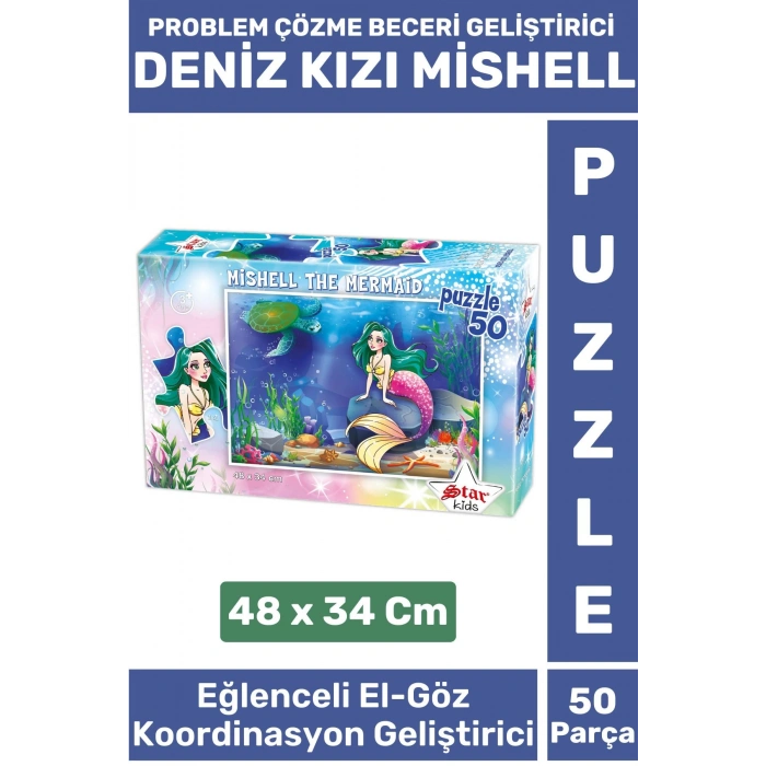 Özel Eğlenceli El Göz Koordinasyon Problem Çözme Beceri Geliştirici Çocuk PUZZLE DENİZ KIZI MİSHELL